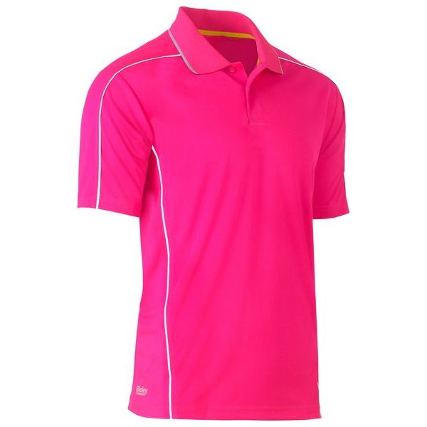 Bisley Cool Mesh Polo Shirt With Reflective Piping (BK1425)