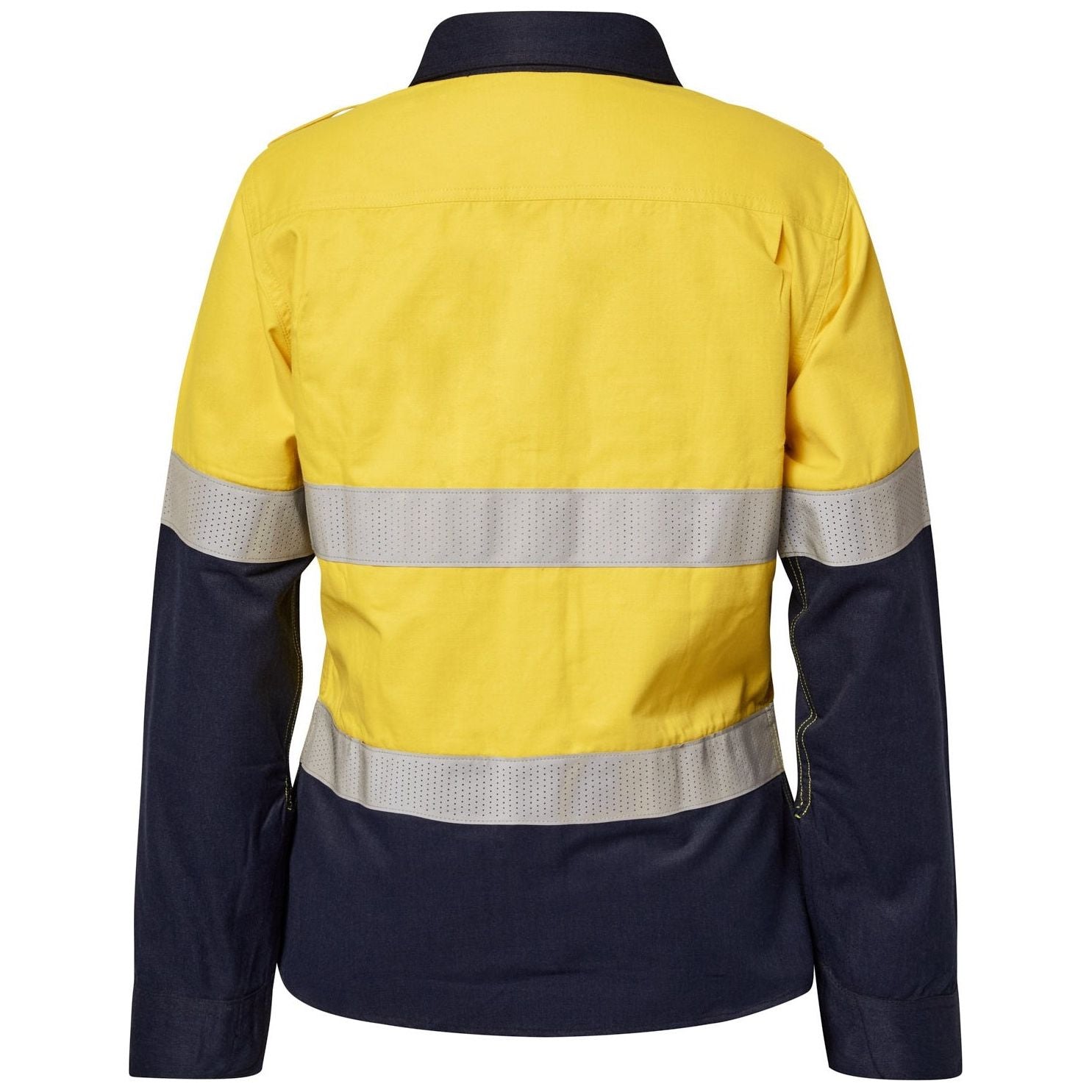 Workcraft Torrent HRC2 Ladies Hi Vis Two Tone Open Front Shirt With Guesset Sleeves And FR Reflective Tape (FSL016A) - Ace Workwear