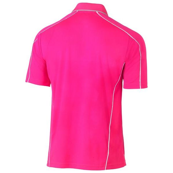 Bisley Cool Mesh Polo Shirt With Reflective Piping (BK1425)