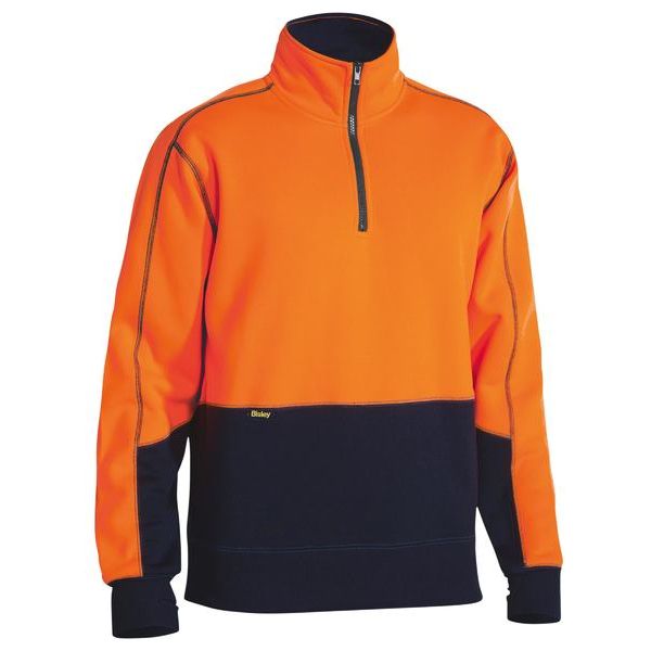 Bisley Hi Vis Fleece Two Tone Pullover With Rib Cuffs (BK6989)