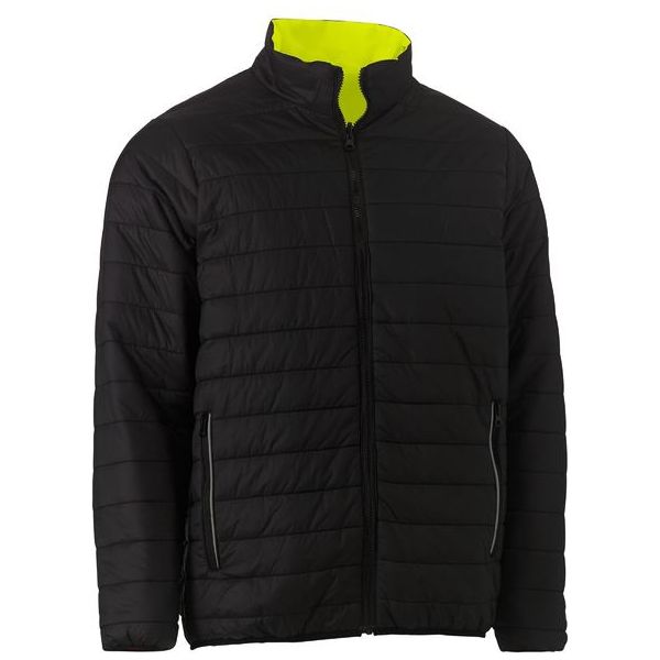 Bisley H Pattern Taped Hi Vis Reversible Puffer Jacket (BJ6350HT)