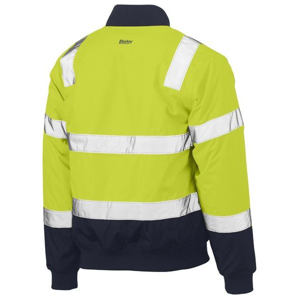 Bisley Taped Two Tone Hi Vis Bomber Jacket With Padded Lining (BJ6730T)