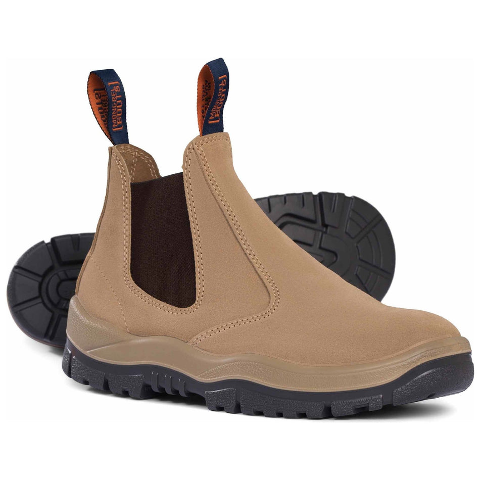 Mongrel Wheat Suede Elastic Sided Boot (240040) (Pre-Order) Elastic Sided Safety Boots Mongrel - Ace Workwear