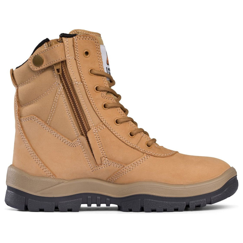 Mongrel 251050 Wheat High Leg Steel Cap Safety Zip Sided Boot (251050) Zip Sided Safety Boots Mongrel - Ace Workwear