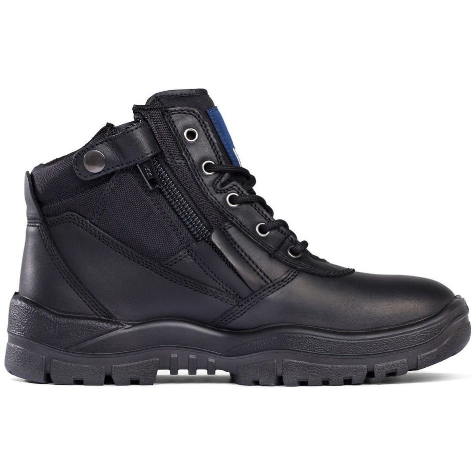 Mongrel 261020 Black Steel Cap Safety Zip Sided Boot (261020) Zip Sided Safety Boots Mongrel - Ace Workwear