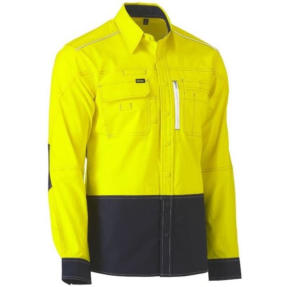 Bisley Active Fit Flx & Move Hi Vis Utility Shirt (BS6177) - Ace Workwear