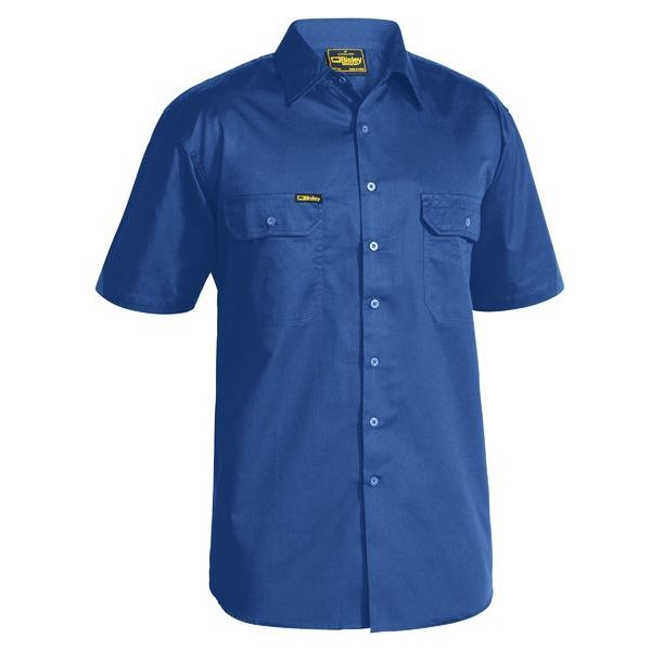 Bisley Cool Lightweight Drill Short Sleeve Shirt (BS1893) - Ace Workwear