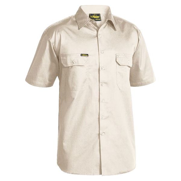 Bisley Cool Lightweight Drill Short Sleeve Shirt (BS1893) - Ace Workwear