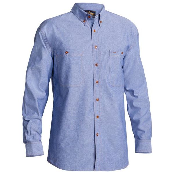 Bisley Chambray Long Sleeve Shirt (B76407)