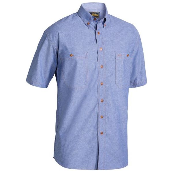 Bisley Chambray Short Sleeve Shirt (B71407)