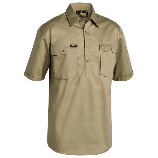 Bisley Closed Front Cotton Drill Short Sleeve Shirt (BSC1433)