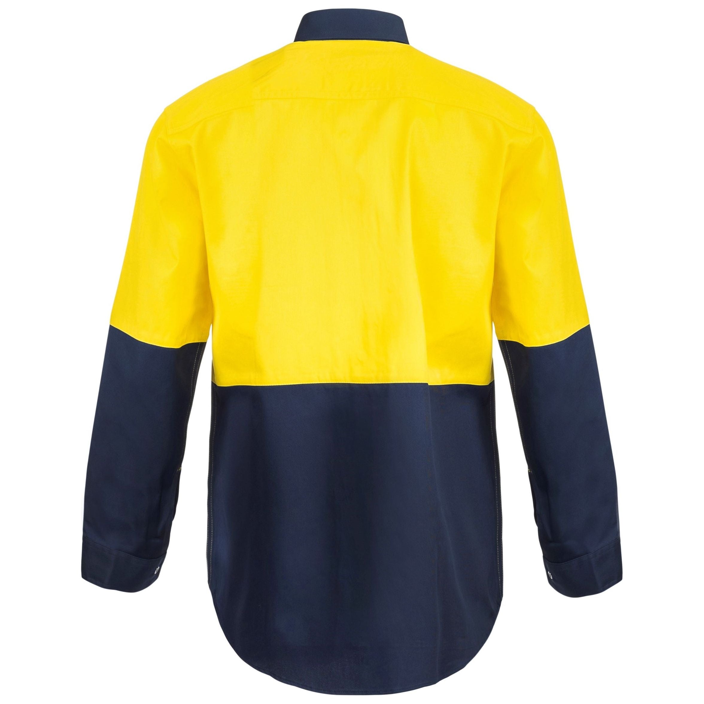 Workcraft Hi Vis Long Sleeve Cotton Drill Food Industry Shirt With Press Studs And Spare Pockets (WS3035) - Ace Workwear