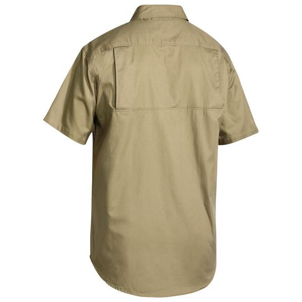 Bisley Cool Lightweight Drill Short Sleeve Shirt (BS1893) - Ace Workwear