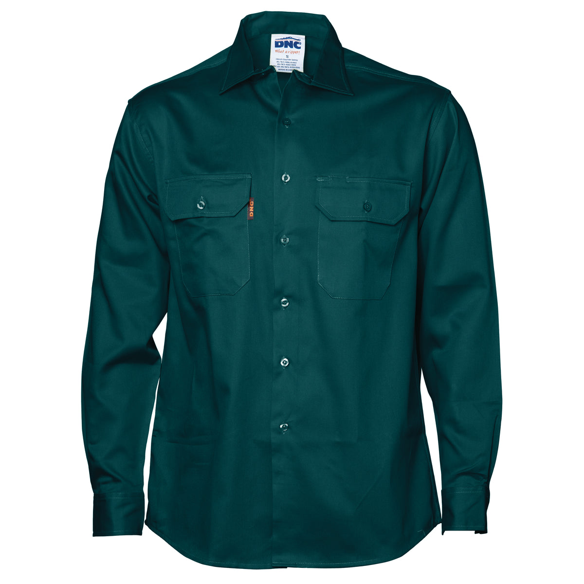 DNC Cotton Drill Work Shirt Long Sleeve (3202) Industrial Shirts DNC Workwear - Ace Workwear