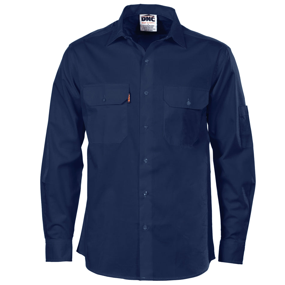 DNC Cool-Breeze Work Shirt Long Sleeve (3208) Industrial Shirts DNC Workwear - Ace Workwear