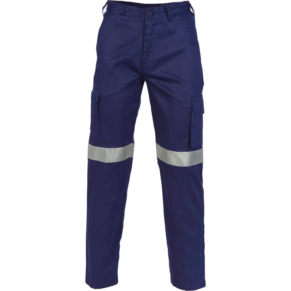 DNC Light Weight Cotton Cargo Pants with 3M Reflective Tape (3326) Industrial Cargo Pants With Tape DNC Workwear - Ace Workwear