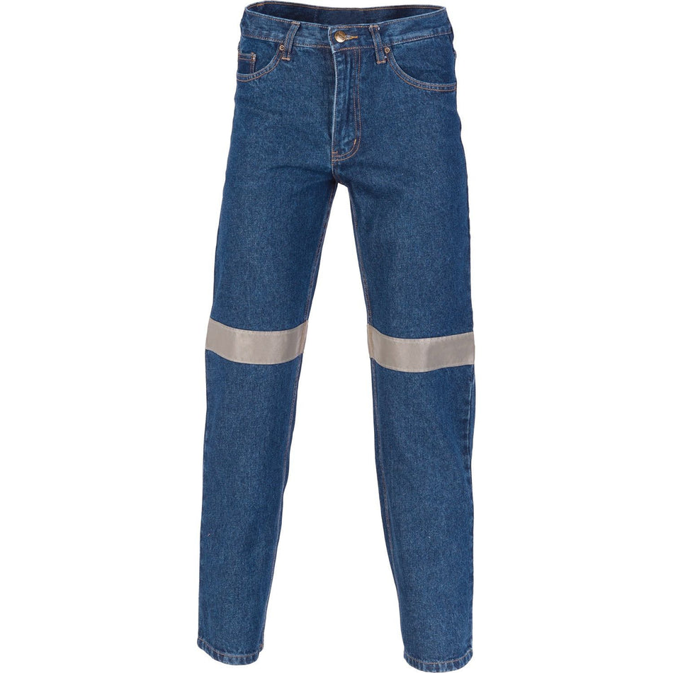 DNC Denim Jeans With CSR R/Tape (3327) Industrial Jeans With Tape DNC Workwear - Ace Workwear