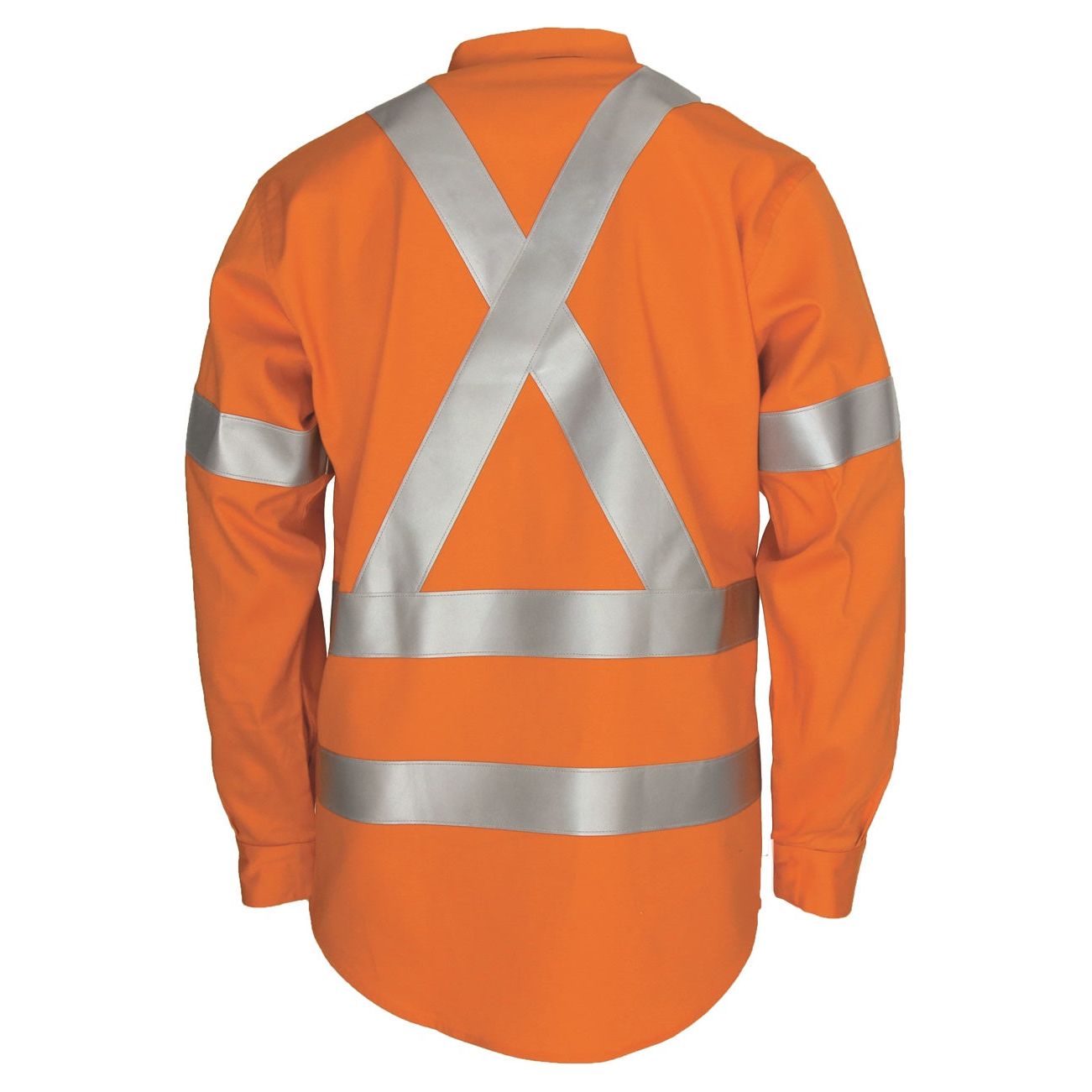 DNC Patron saint flame retardant arc rated closed front shirt with "X" back 3M F/R R/tape - L/S (3408) Flame Retardant Shirts DNC Workwear - Ace Workwear