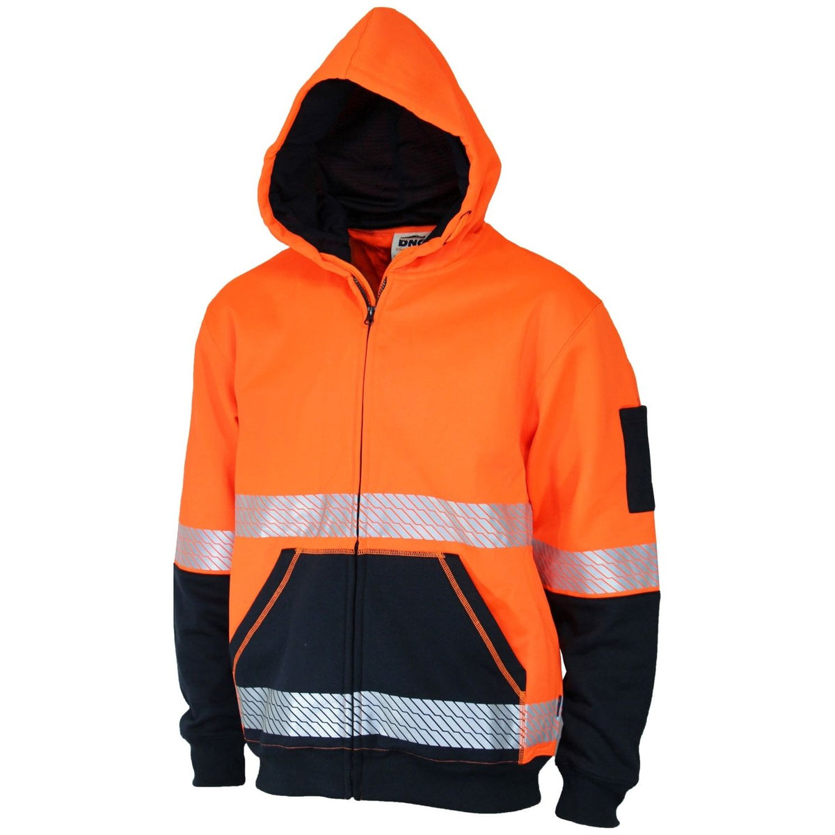 DNC HiVis Segmented Tape Full Zip Hoodie (3530) Hi Vis Hoodies DNC Workwear - Ace Workwear