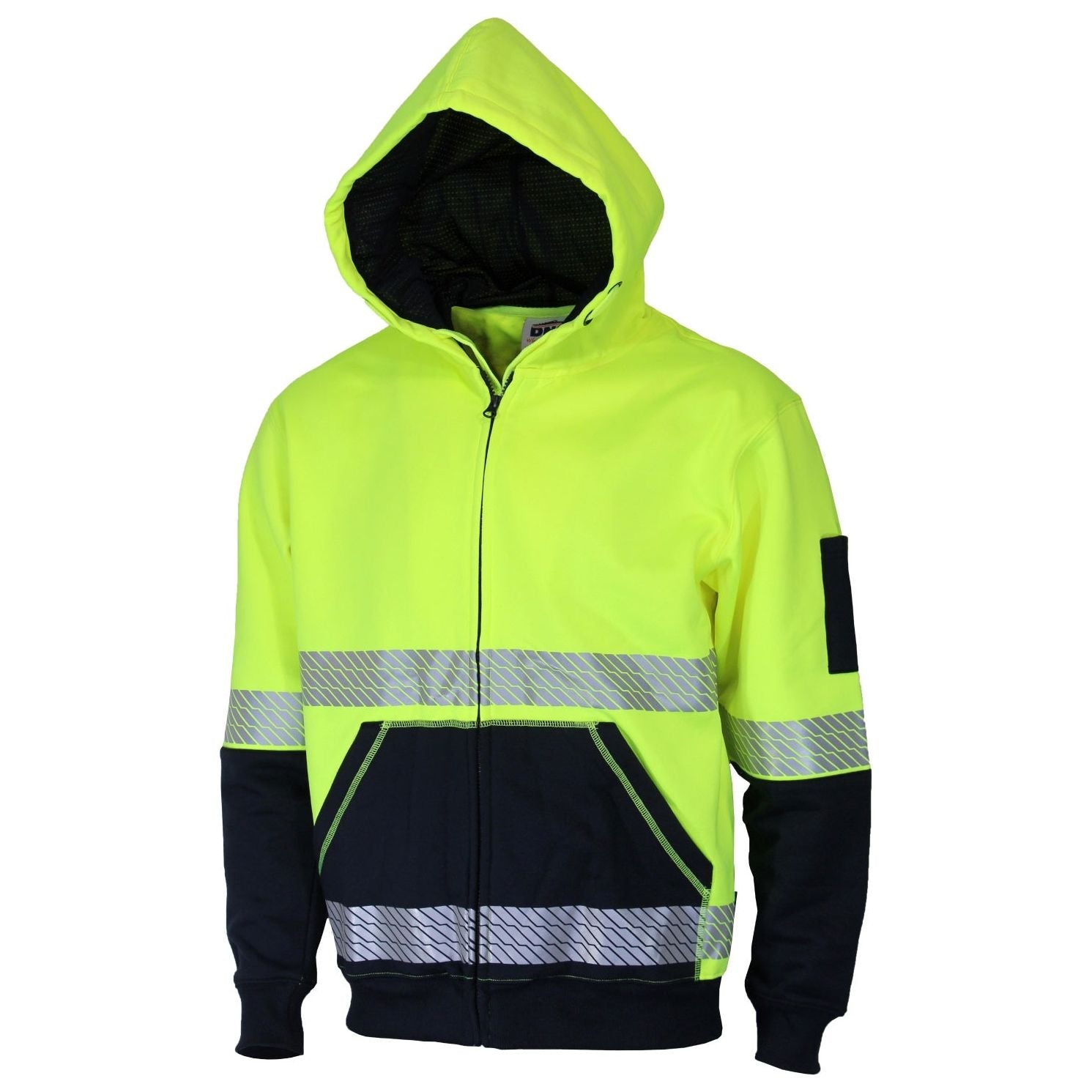 DNC HiVis Segmented Tape Full Zip Hoodie (3530) Hi Vis Hoodies DNC Workwear - Ace Workwear