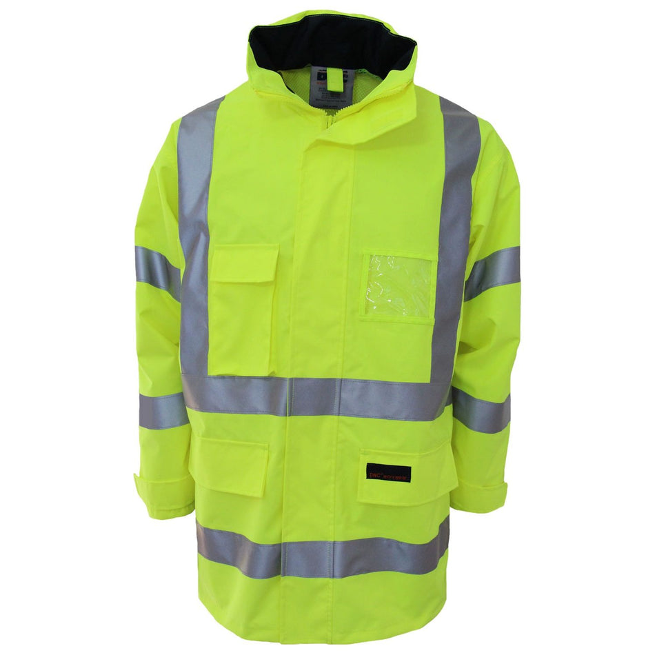 DNC HiVis Breathable Rain Jacket Biomotion tape (3571) Hi Vis Cold & Wet Wear Jackets & Pants DNC Workwear - Ace Workwear