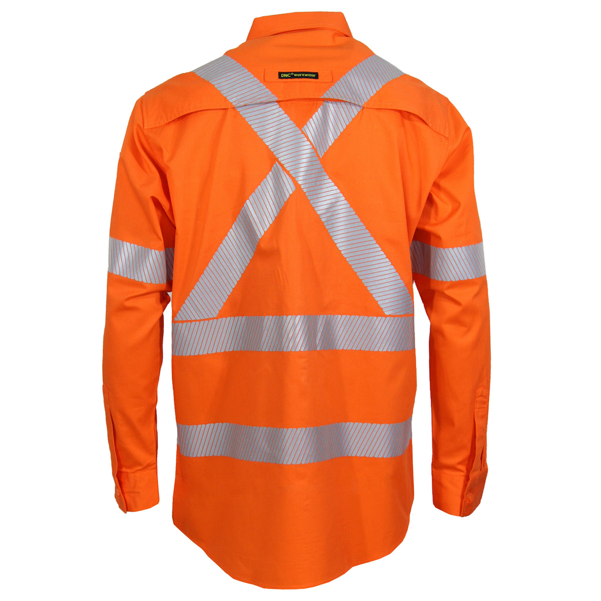 DNC Hi Vis Segment Taped Coolight "X" Back Shirt (3646) Hi Vis Shirts With Tape DNC Workwear - Ace Workwear