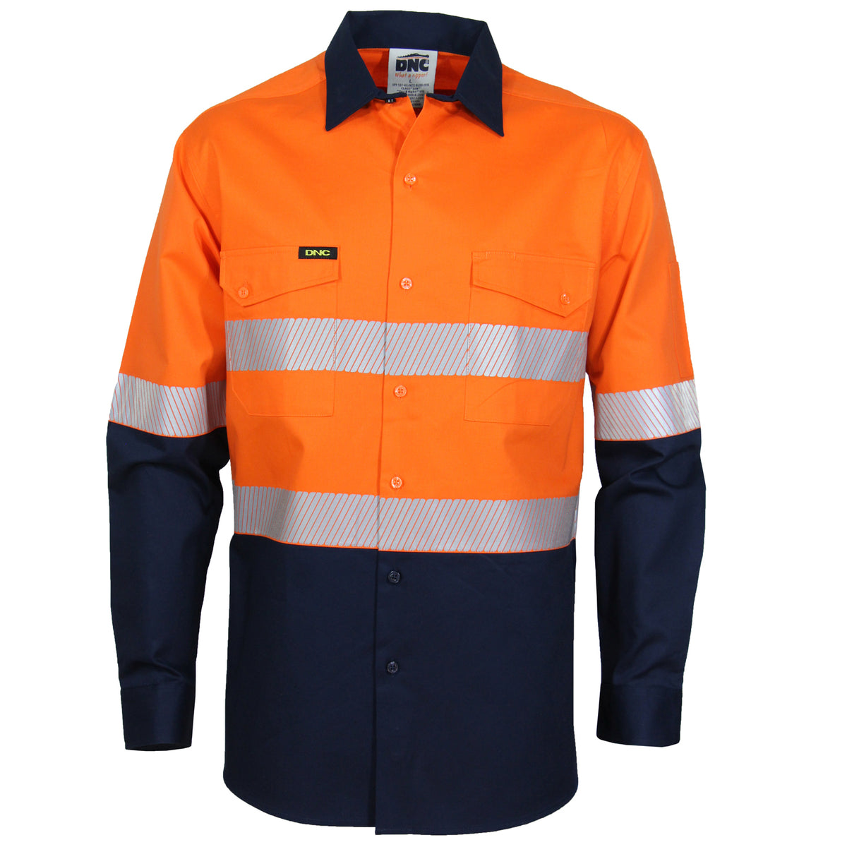 DNC Hi Vis 2 Tone Segment Taped Coolight Shirt (3648) Hi Vis Shirts With Tape DNC Workwear - Ace Workwear