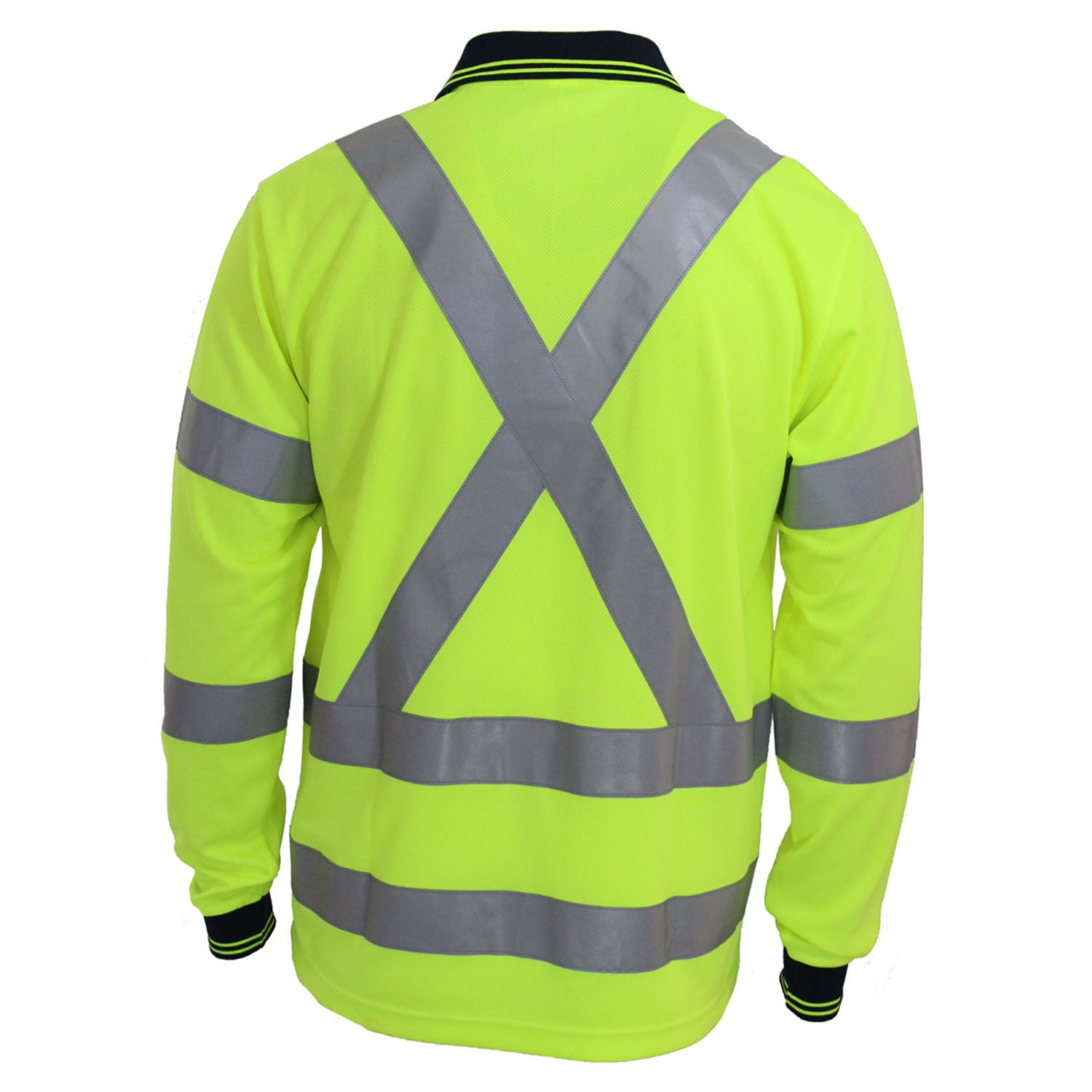 DNC Hi Vis "X' Back & Biomotion Taped Polo (3710) Hi Vis Polo With Tape DNC Workwear - Ace Workwear