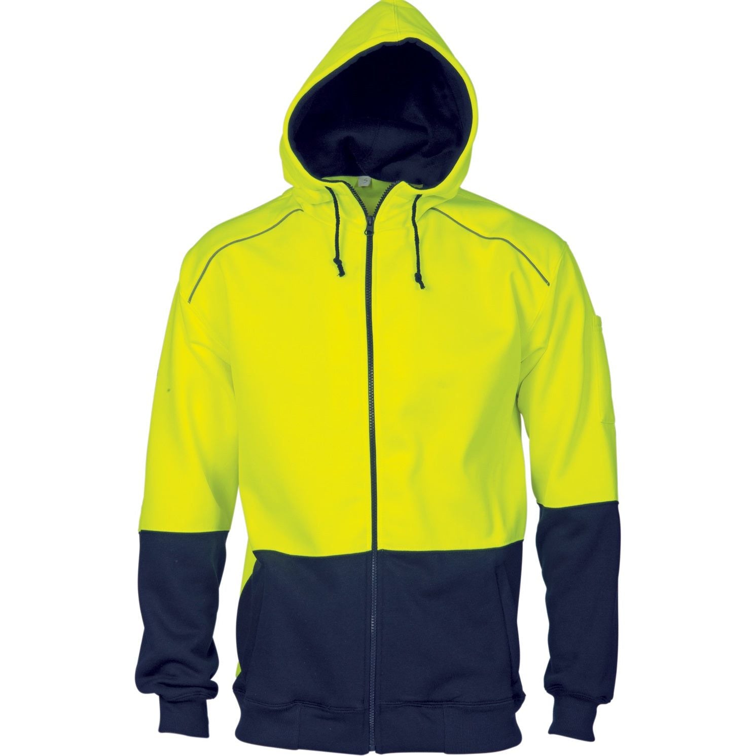 DNC HiVis Contrast Piping Fleecy Hoodie (3728) Hi Vis Hoodies DNC Workwear - Ace Workwear