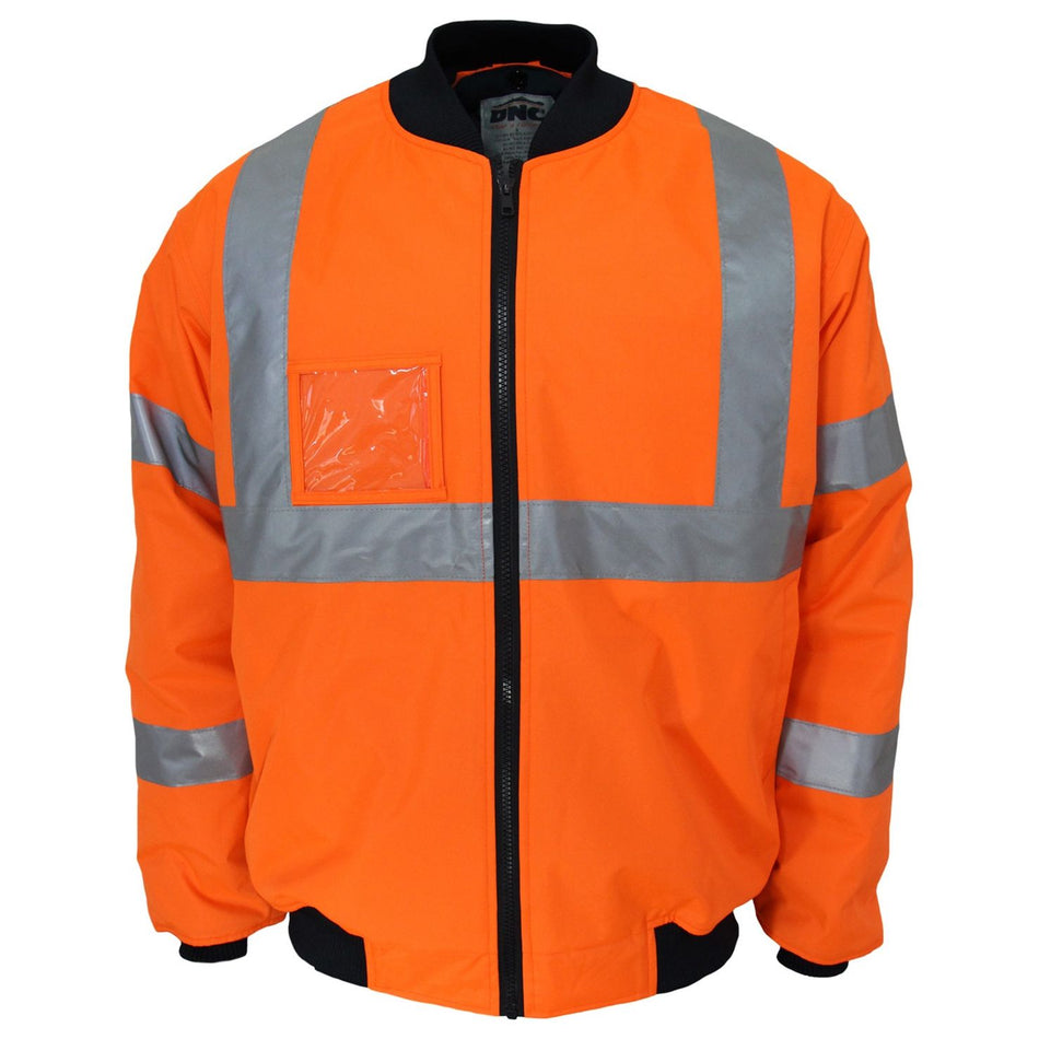 DNC HiVis "X" back flying jacket Biomotion tape (3763) Hi Vis Cold & Wet Wear Jackets & Pants DNC Workwear - Ace Workwear