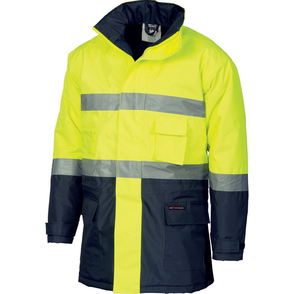 DNC HiVis D/N Two Tone Parka (3768) Hi Vis Cold & Wet Wear Jackets & Pants DNC Workwear - Ace Workwear