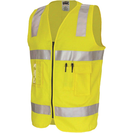 DNC Day/Night Cotton Safety Vests (3809) Hi Vis Vest DNC Workwear - Ace Workwear