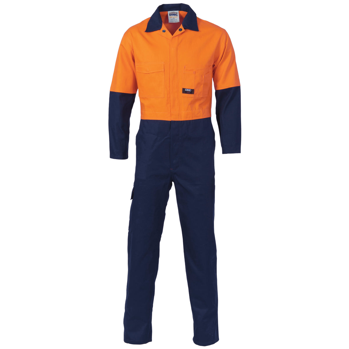 DNC Hi Vis Cool Breeze 2 Tone Light Weight Cotton Coverall/Overall (3852) Hi Vis Coveralls (Overalls) DNC Workwear - Ace Workwear