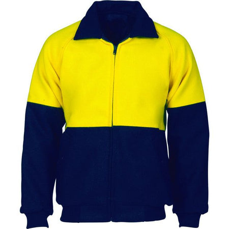 DNC Hi Vis Two Tone Bluey Bomber Jacket (3869) Hi Vis Cotton & Bluey Jackets DNC Workwear - Ace Workwear