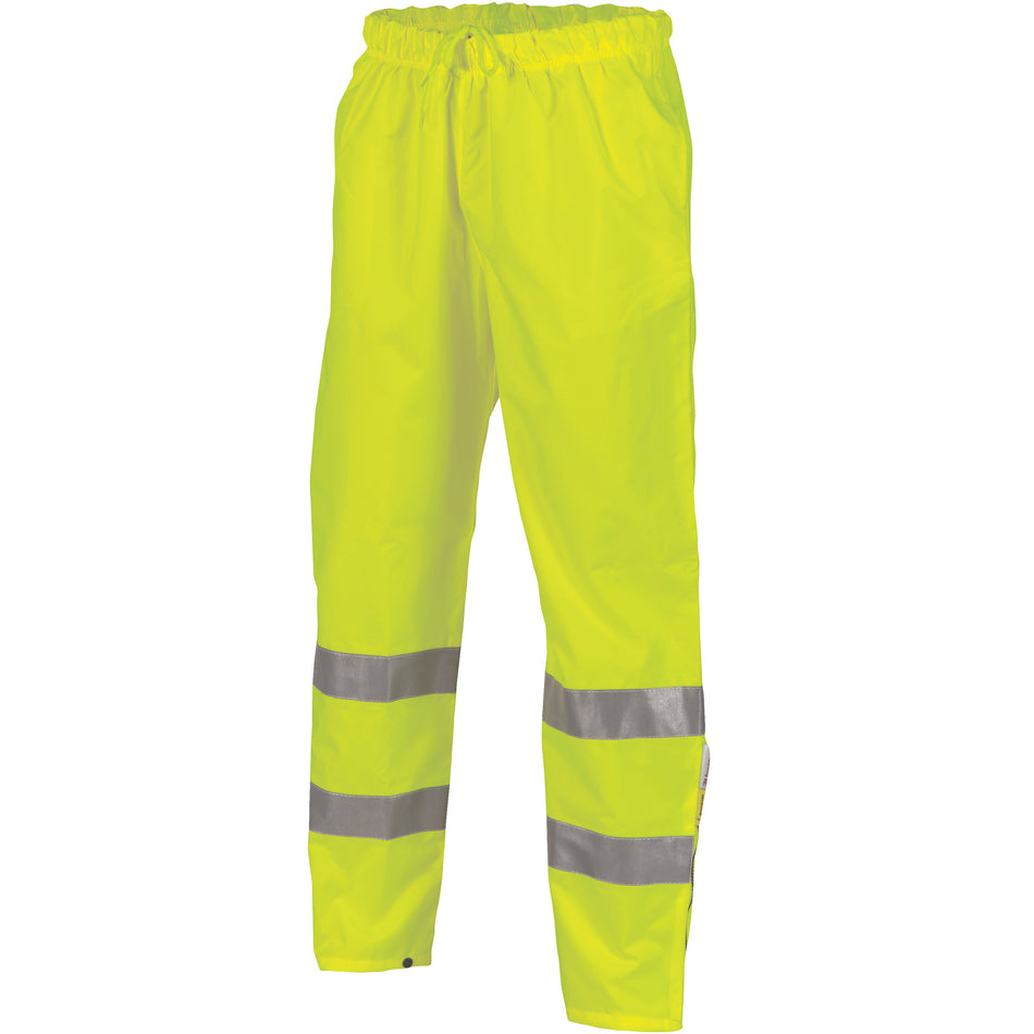 DNC Hi Vis D/N Breathable Rain Pants with 3M Reflective Tape (3872) Hi Vis Cold & Wet Wear Jackets & Pants DNC Workwear - Ace Workwear