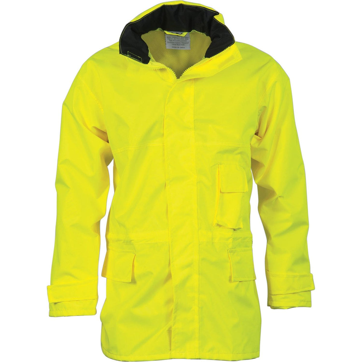 DNC Hi Vis Breathable Rain Jacket (3873) Hi Vis Cold & Wet Wear Jackets & Pants DNC Workwear - Ace Workwear