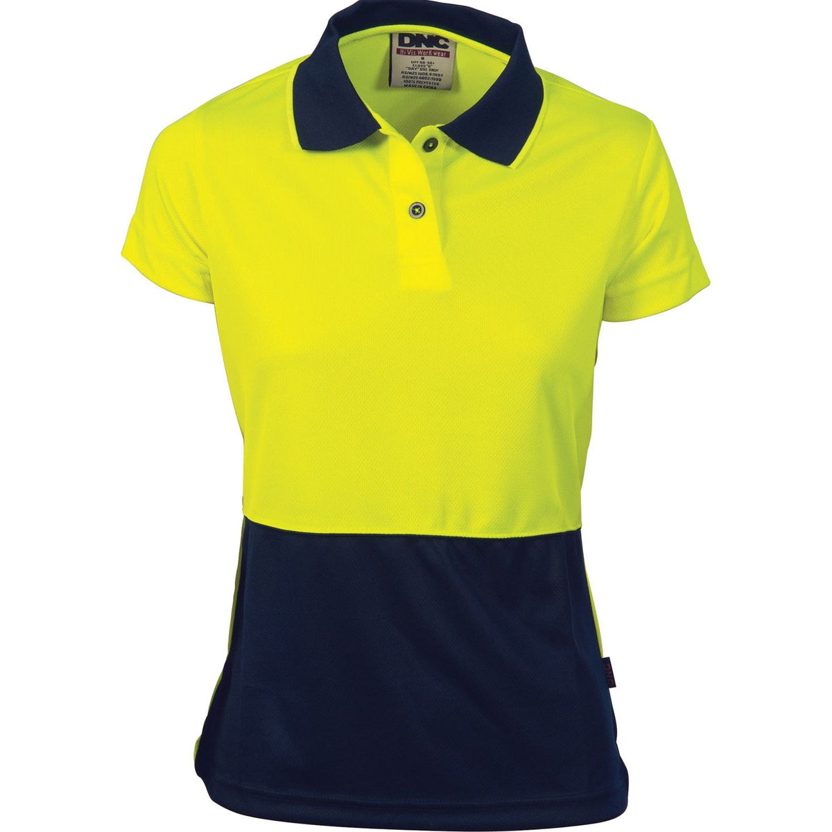 DNC Ladies HiVis Two Tone Polo - Short Sleeve (3897) Hi Vis Plain Polo DNC Workwear - Ace Workwear