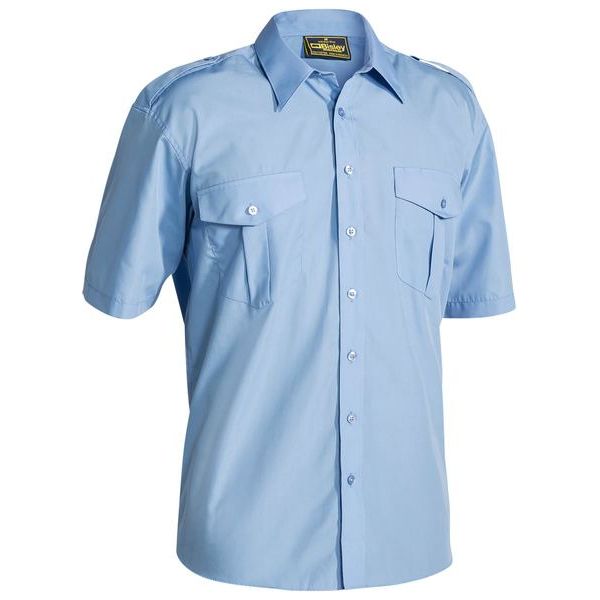 Bisley Mens Epaulette Short Sleeve Shirt (B71526)