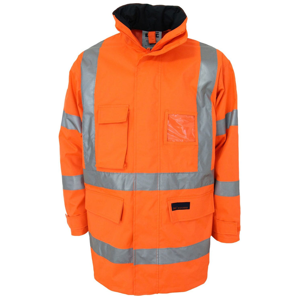 DNC HiVis "H" pattern Biomotion tape jacket (3961) Hi Vis Cold & Wet Wear Jackets & Pants DNC Workwear - Ace Workwear