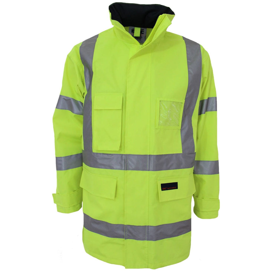 DNC HiVis "H" pattern Biomotion tape jacket (3961) Hi Vis Cold & Wet Wear Jackets & Pants DNC Workwear - Ace Workwear