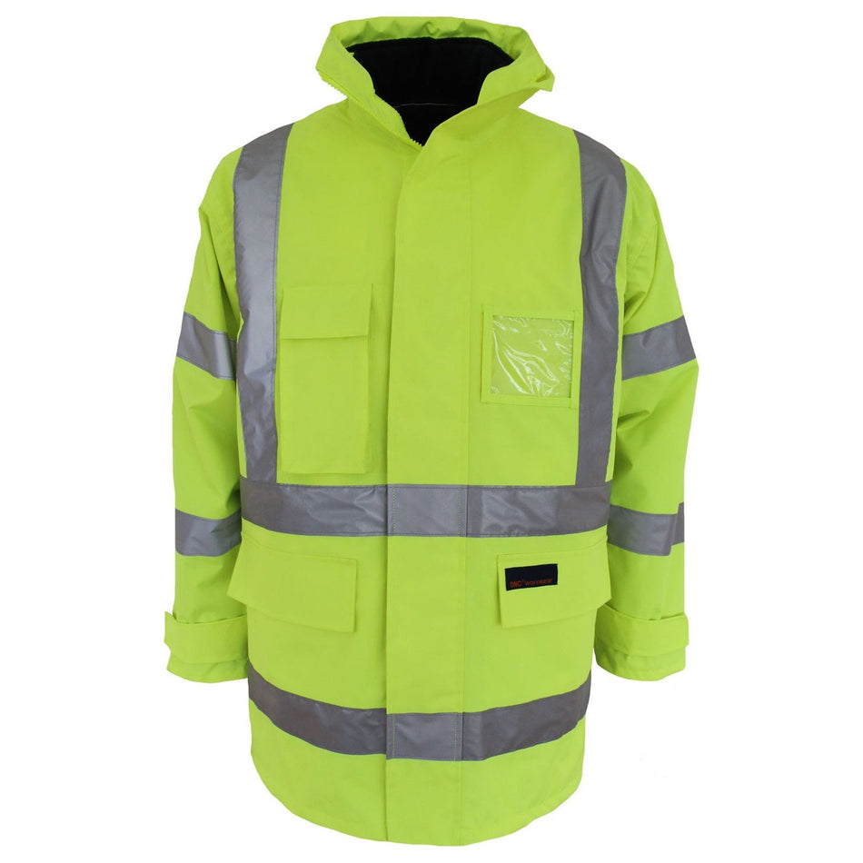 DNC HiVis "H" Pattern Biomotion Tape "6 in 1" Jacket (3963) Hi Vis Cold & Wet Wear Jackets & Pants DNC Workwear - Ace Workwear