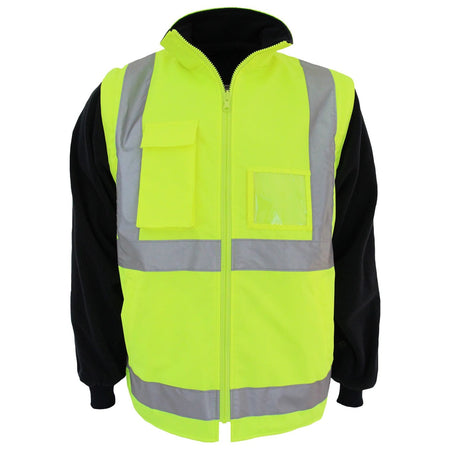 DNC HiVis "H" pattern D/N R/Vest (3965) Hi Vis Winter Vest DNC Workwear - Ace Workwear