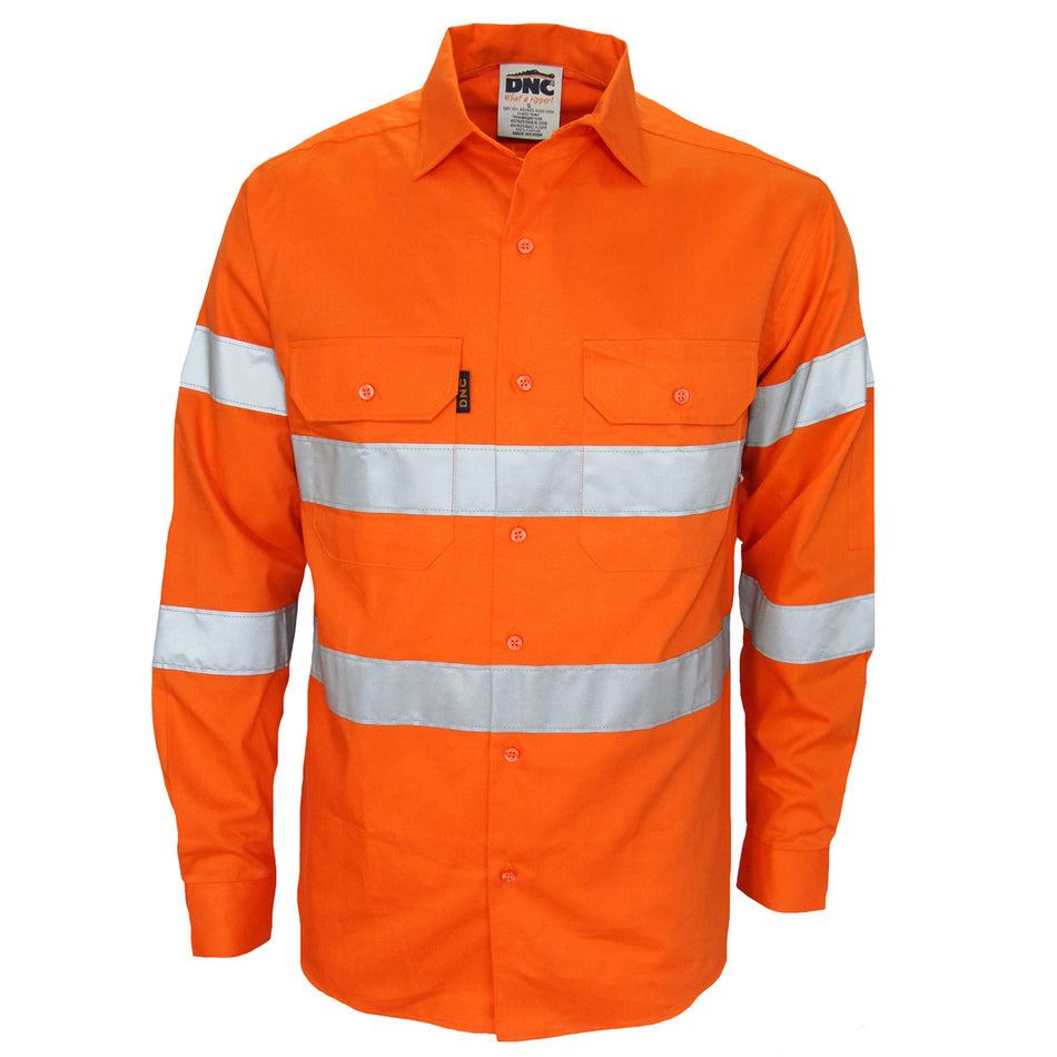 DNC Hi Vis Biomotion Taped Shirt (3977) Hi Vis Shirts With Tape DNC Workwear - Ace Workwear