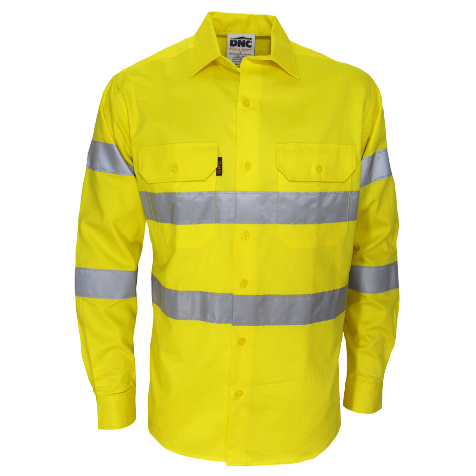 DNC Hi Vis Biomotion Taped Shirt (3977) Hi Vis Shirts With Tape DNC Workwear - Ace Workwear