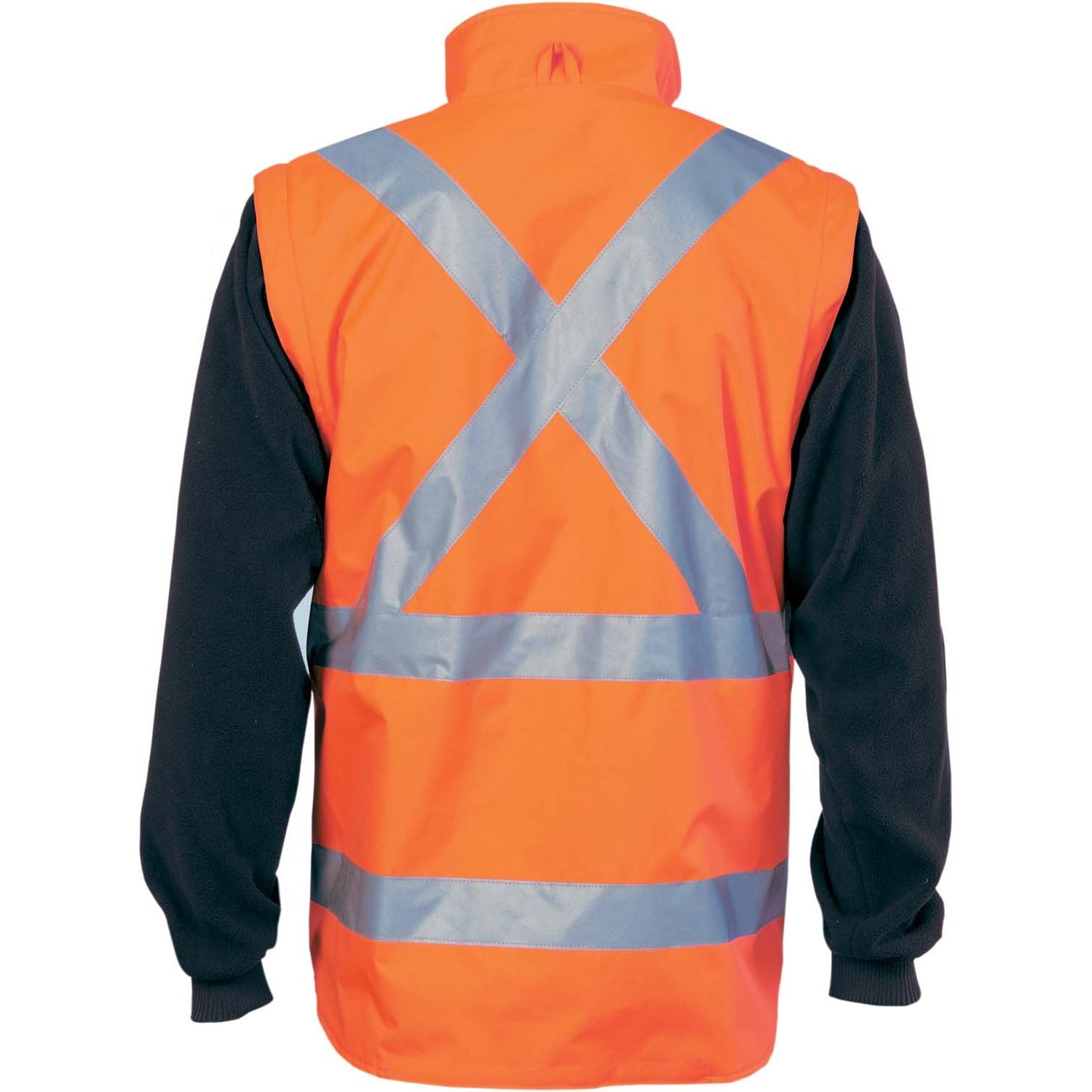 DNC HiVis Cross Back D/N “6 in 1” jacket (3797) Hi Vis Cold & Wet Wear Jackets & Pants DNC Workwear - Ace Workwear