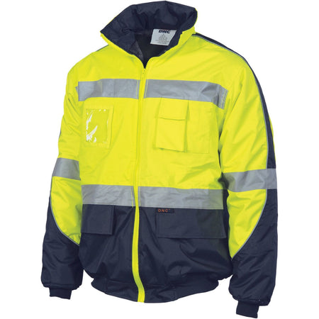 DNC HiVis D/N Contrast Bomber Jacket (3992) Hi Vis Cold & Wet Wear Jackets & Pants DNC Workwear - Ace Workwear