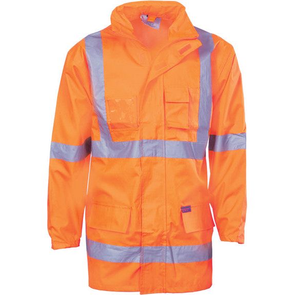 DNC Hi Vis Cross Back Day & Night “2 in 1” Rain Jacket (3995) Hi Vis Cold & Wet Wear Jackets & Pants DNC Workwear - Ace Workwear