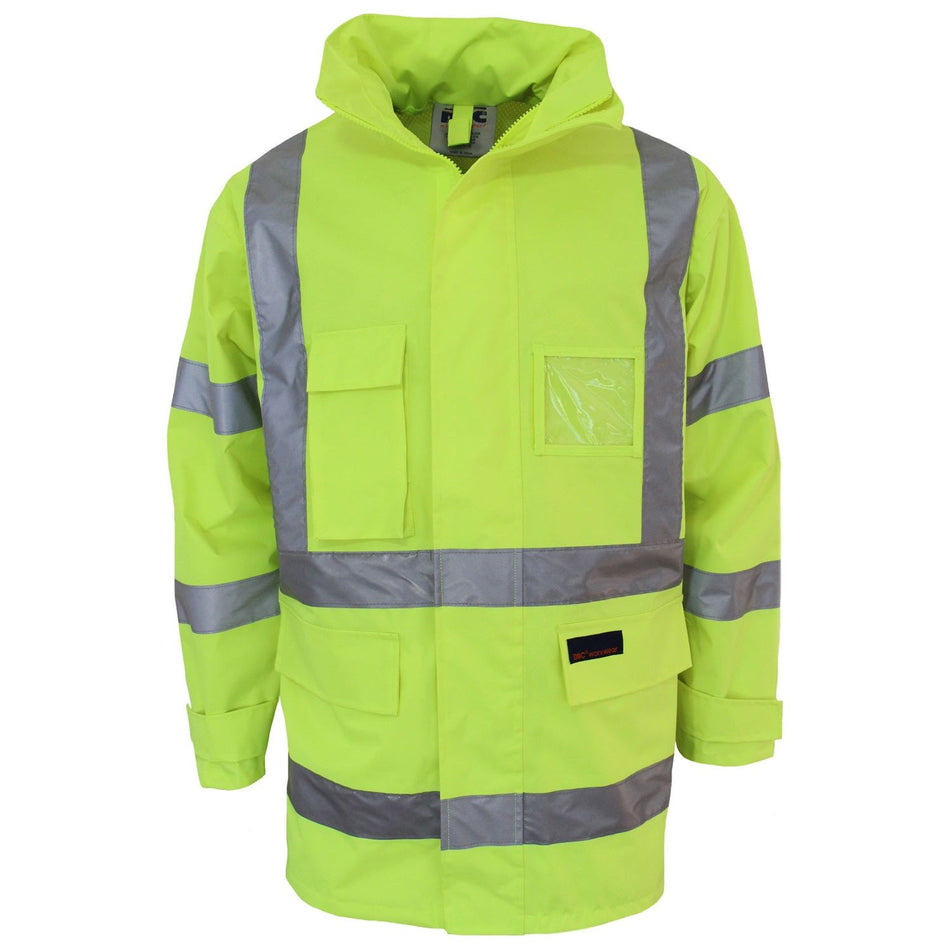 DNC HiVis "X" back Rain jacket Biomotion tape (3996) Hi Vis Cold & Wet Wear Jackets & Pants DNC Workwear - Ace Workwear