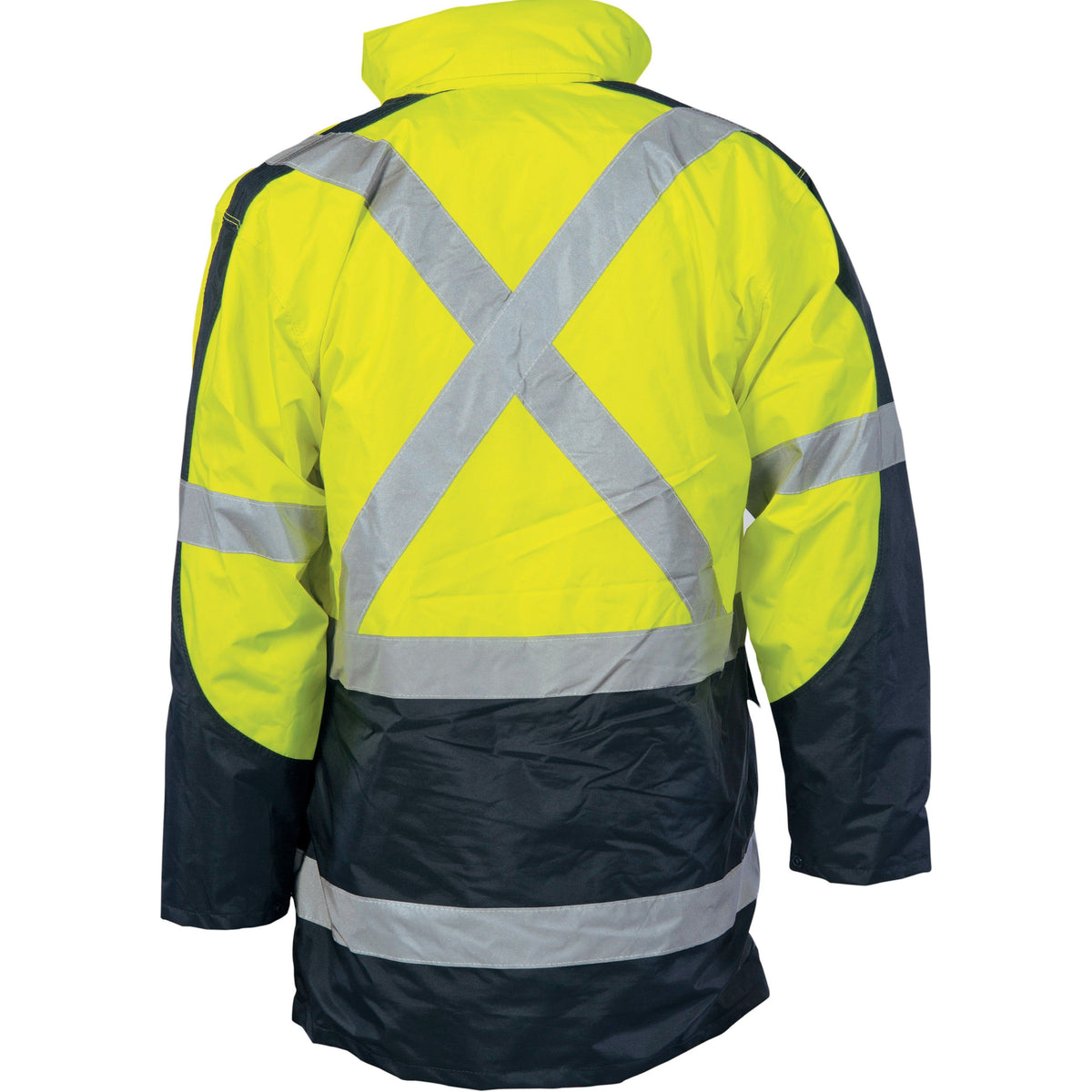 DNC HiVis Cross Back 2 Tone D/N “6 in 1” Contrast Jacket (3998) Hi Vis Cold & Wet Wear Jackets & Pants DNC Workwear - Ace Workwear