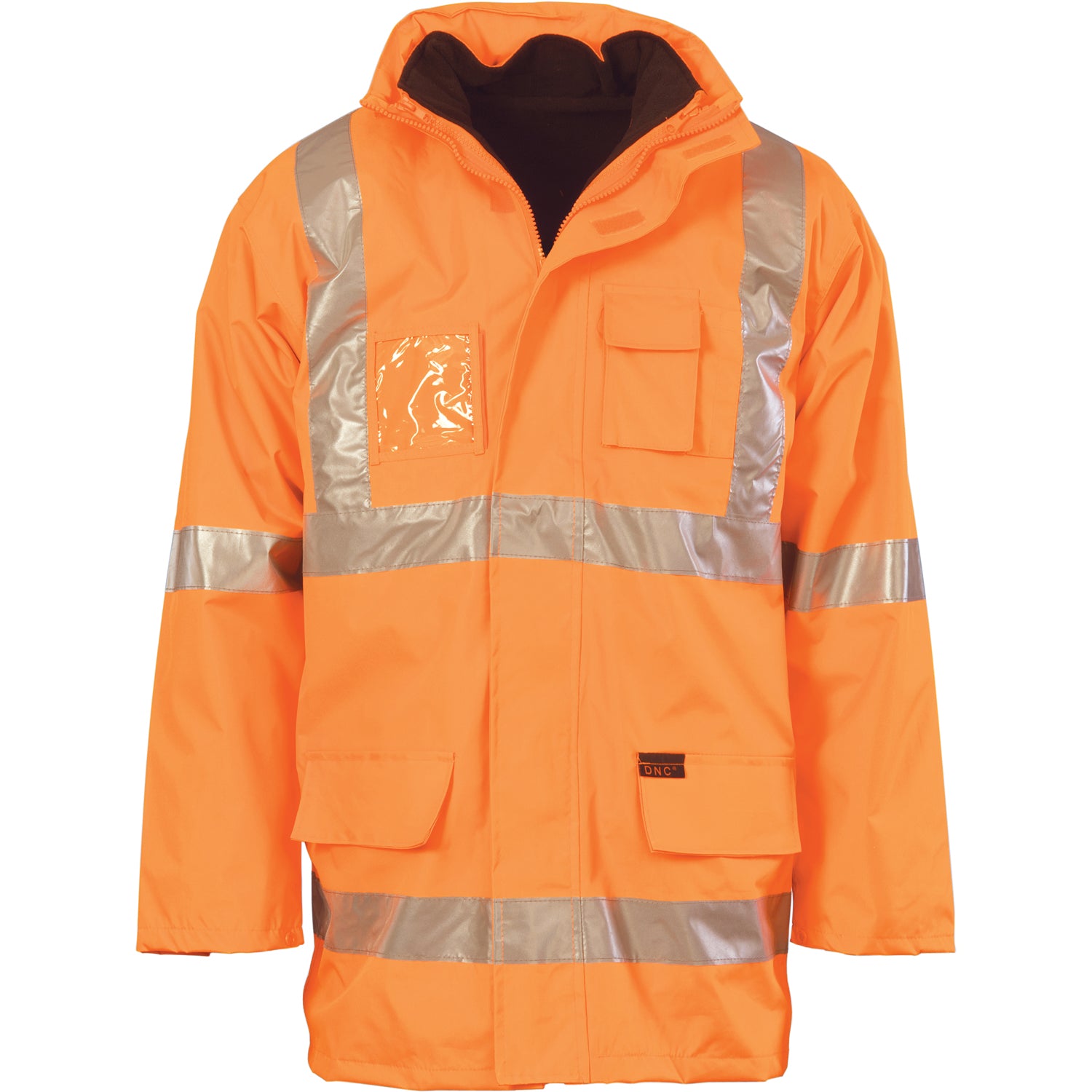 DNC HiVis Cross Back D/N “6 in 1” jacket (3797) Hi Vis Cold & Wet Wear Jackets & Pants DNC Workwear - Ace Workwear